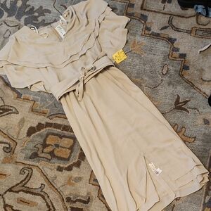 Vintage NWT Elegant Beige Women's Dress